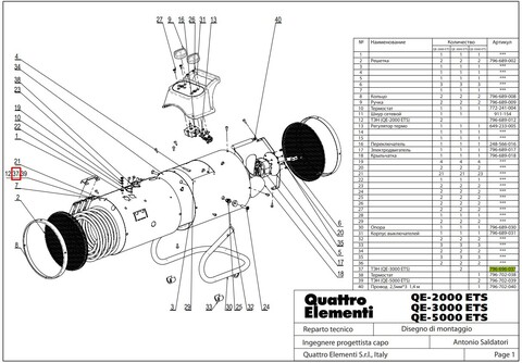 Термоэлемент QUATTRO ELEMENTI QE-3000 ETS ТЭН (796-696-037)