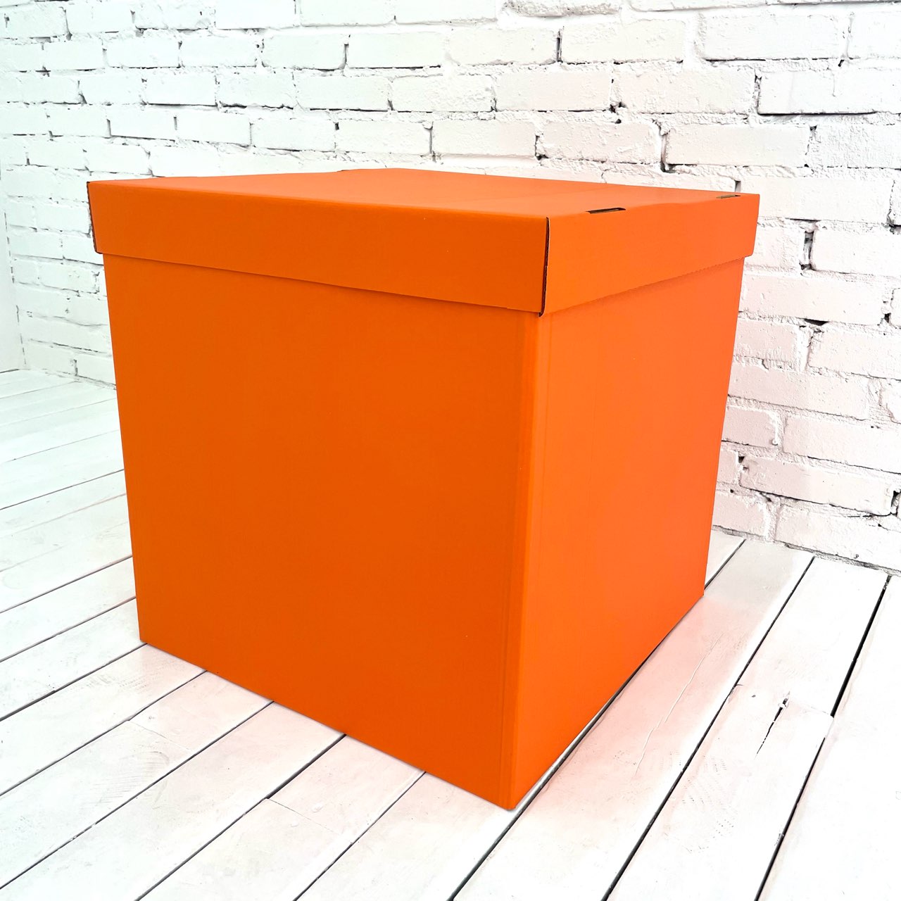 Коробка для шаров (оранжевый) 60*80*80 см (Ш*Д*В)
