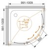 Душевой уголок Cezares PRATICO-R-2 PRATICO-R-2-100-C-Cr