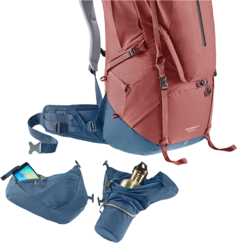 Картинка рюкзак туристический Deuter Aircontact X 60+15 SL Redwood-Ink - 11