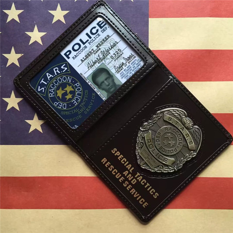 Обитель Зла удостоверение Полиции — Resident Evil S.T.A.R.S. Badge & Leather Wallet