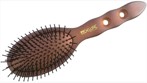 Щётка BRTM140 массажная TERMiT с нейлоновым штифтом, овальная, 11 ряд (Dewal)