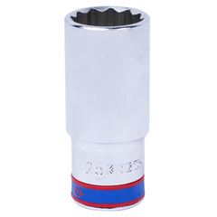 KING TONY (423025M) Головка торцевая глубокая двенадцатигранная 1/2", 25 мм