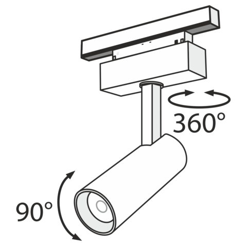 Трековый светильник Technical Focus LED  TR019-2-10W4K-B