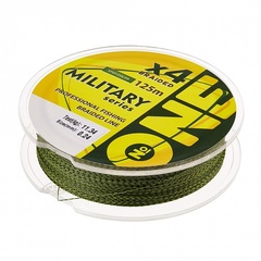 Плетеный шнур  №ONE MILITARY Х4-125 (spot color) d 0.10 продажа от 4 шт.