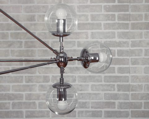 Люстра Modo Chandelier 15 Globes Chrome