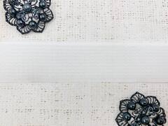 Велкро/липучка гибридная 2 в 1, ш. 4 см, белый