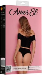 Оригинальный комплект с имитацией шнуровки: топ и трусики - 