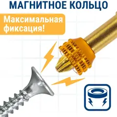 Бита отверточная ПРАКТИКА Эксперт PH-2 х  50 мм с магнитным кольцом (915-663)