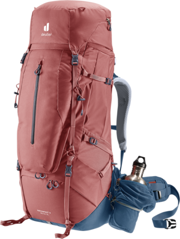 Картинка рюкзак туристический Deuter Aircontact X 60+15 SL Redwood-Ink - 6