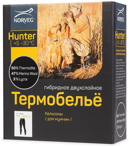 Картинка кальсоны Norveg Hunter 3U003RU-002 черный - 3