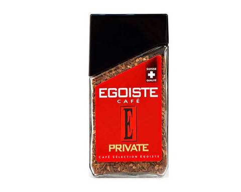 Кофе растворимый Egoiste Private, 100 г стеклянная банка