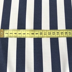 Ткань вискоза в широкую темно-синюю полоску 3254