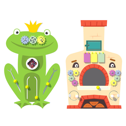 Набор бизибордов "Царевна лягушка и печь"