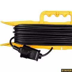 STAYER MF-207, ПВС, 2 x 0.75 мм2, 30 м, 2200 Вт, силовой удлинитель-шнур на рамке (55018-30)