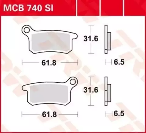 Колодки тормозные дисковые MCB740SI