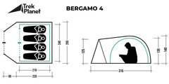 Туристическая палатка Trek Planet Bergamo 4 (70206)