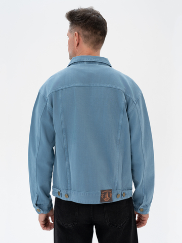 Джинсовая куртка цвета синего денима из премиального хлопка