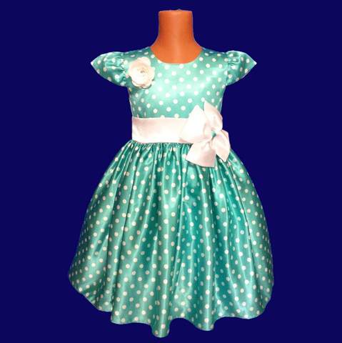 Платье для малышек бирюзовое с крылышками
