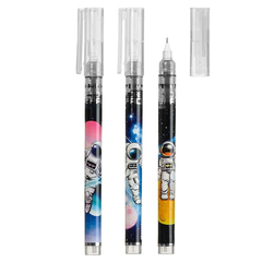 
          Набор черных ручек роллеров, 6 шт, Jiandan, детские гелевые ручки черного цвета с наконечником 0.5 мм, капиллярная одноразовая пластиковая, неавтоматическая с рисунком "Космонавт"