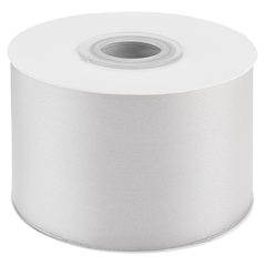 Лента Атласная (5см*22,85м) Яркое серебро