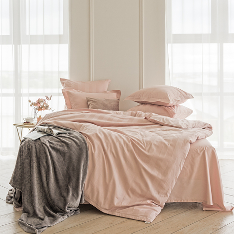 Постельное бельё LaPrima «Urban Classic» (полоса 5х5) мако-сатин (2 сп) - Розовая камея - купить 9