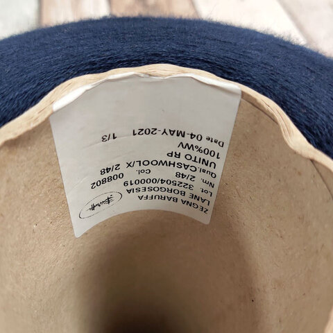 Меринос ZEGNA BARUFFA 2/48 CASHWOOL темно-синий