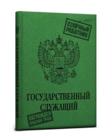 Записная книжка А5 128л -Гос.Служащий- 7БЦ,поролон,матовая ламинация