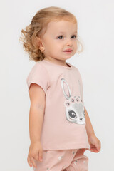 фуфайка  для девочки  КР 302702/дымчатая роза к543