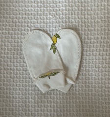 1525-154 Рукавички (лимончики на молочном)