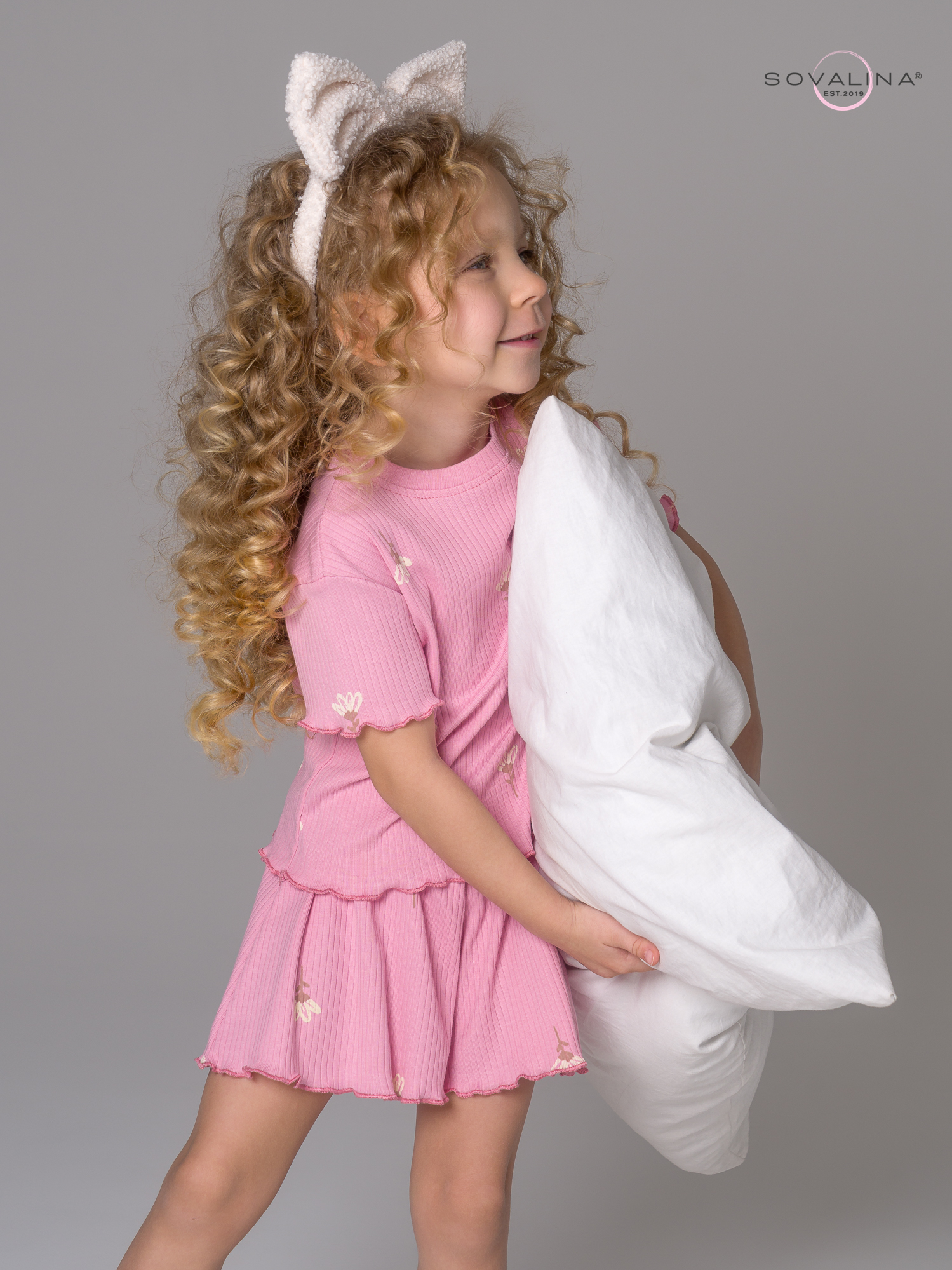 Пижама Элли астра на пудре