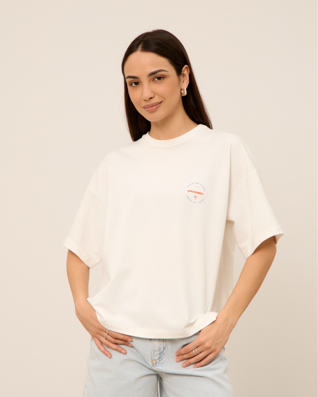 Футболка 03, ТИШИНА И УМИРОТВОРЕНИЕ, сине-оранжевая