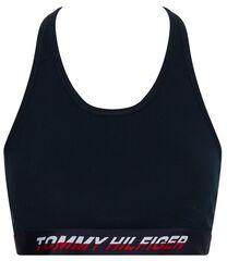 Бюстгальтер спортивный Tommy Hilfiger Mid Intensity Tape Racer Bra - desert sky split logo tape
