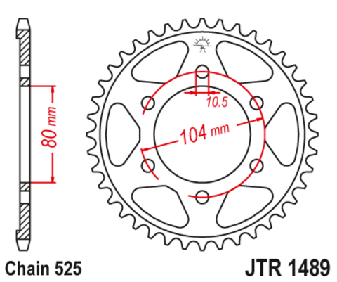 Звезда ведомая JTR1489 39ZBK