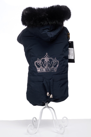 Royal Dog костюм зимний стразы (синий) 