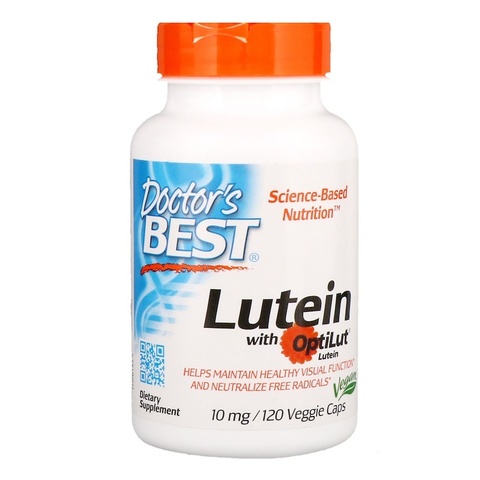 Doctor's Best, Лютеин с OptiLut, 10 мг, 120 растительных капсул