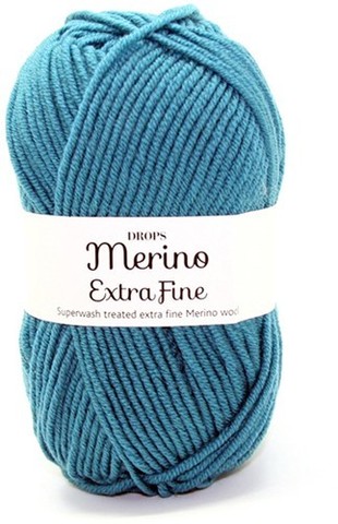 Пряжа Drops Merino Extra Fine 28 темно-лазурный