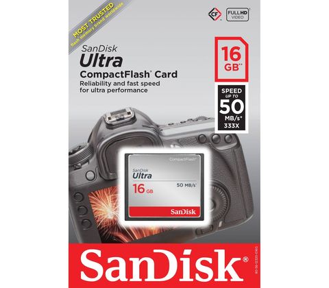 Карта памяти CF  SanDisk  Ultra  16GB  (50 MB/s)