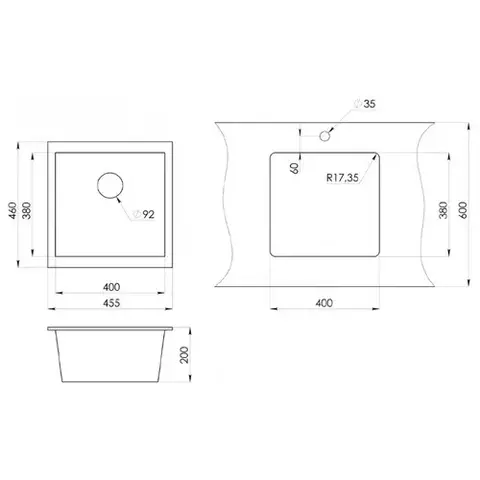 Мойка Emar EMQ-1455.P морион