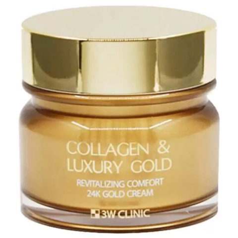 ВВ крем для лица с функцией УФ защиты 3W Clinic BB Cream Collagen & Luxury Gold, 50 мл