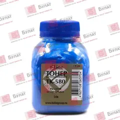 Тонер БУЛАТ s-Line TK-580 для Kyocera FS-C5150, ECOSYS P6021 (Голубой, банка 50 г)