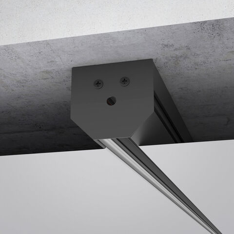 Шинопровод магнитный в натяжной потолок Elektrostandard Slim Magnetic с декоративными вставками черный 2м 85204/00 черный