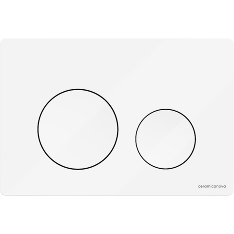 Ceramica Nova CN12-001W Кнопка смыва Balance, клавиши Circle, цвет белый глянцевый, арт. CN12-001W