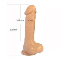 Телесный фаллоимитатор 8 Inch Carved DIldo - 22 см. - 