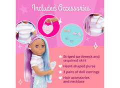 Glitter Girls Сиара с фиолетово-голубыми волосами и с аксессуарами для волос 35 см. (GG51101)