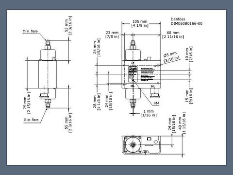 Реле дифференциального давления MP54 Danfoss 060B016691