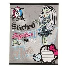 Тетрадь, 24л, клетка, в ассортименте, Monster High