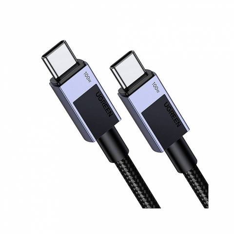 Кабель UGREEN L512 (35985) USB-C to USB-C PD Fast Charging Cable 0.5м -  серый космос