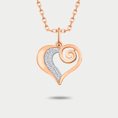 Подвеска женская из розового золота 585 пробы с фианитами (арт. 50101)