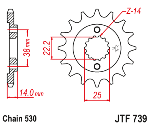 Звезда ведущая JTF739-15